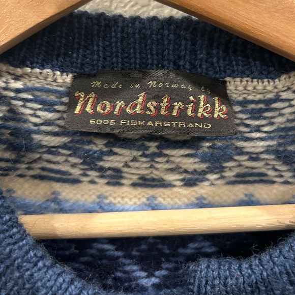 Vintage NORDSTRIKK Norway nordic wool metal clasp cardigan sweater LARGE - Picture 2 of 16